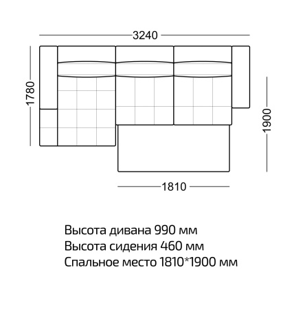 Диван угловой Марчелло велюр бежевый